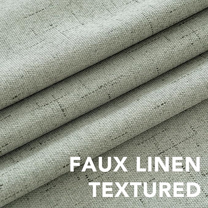 H.VERSAILTEX Linen Blackout Curtains 96 Inches Long 100% Absolutely Blackout - Image 4
