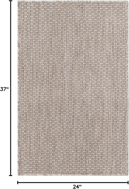 Unique Loom Collection Casual Transitional Solid Heathered Indoor/Outdoor - Image 2