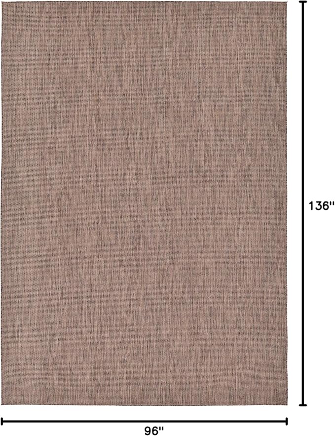 Unique Loom Collection Casual Transitional Solid Heathered Indoor/Outdoor - Image 2