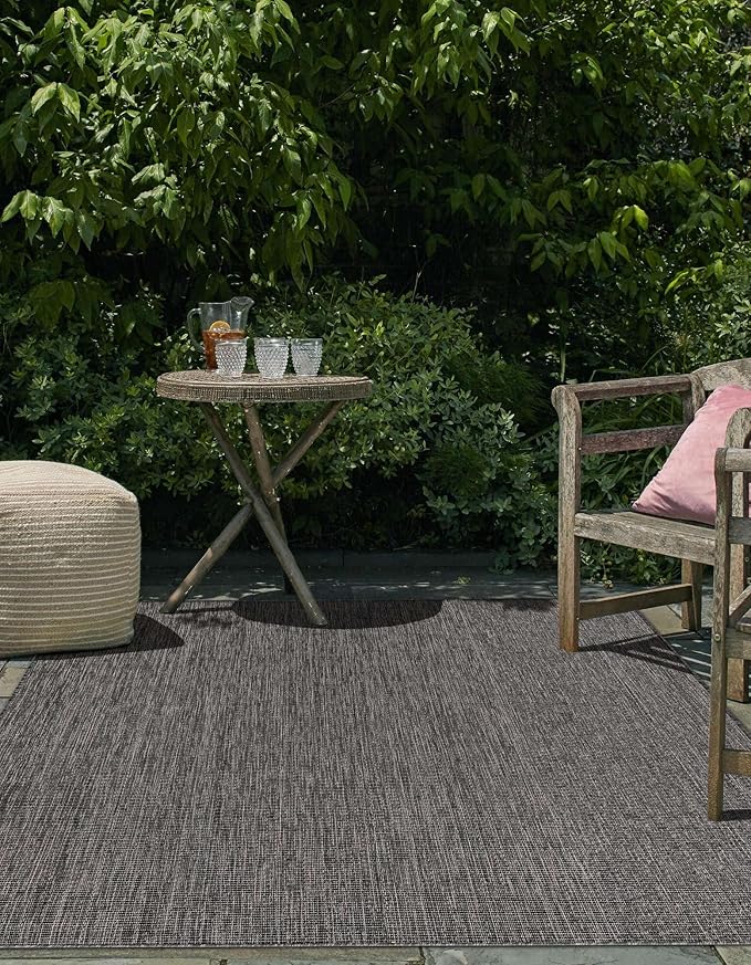Unique Loom Collection Casual Transitional Solid Heathered Indoor/Outdoor - Image 4