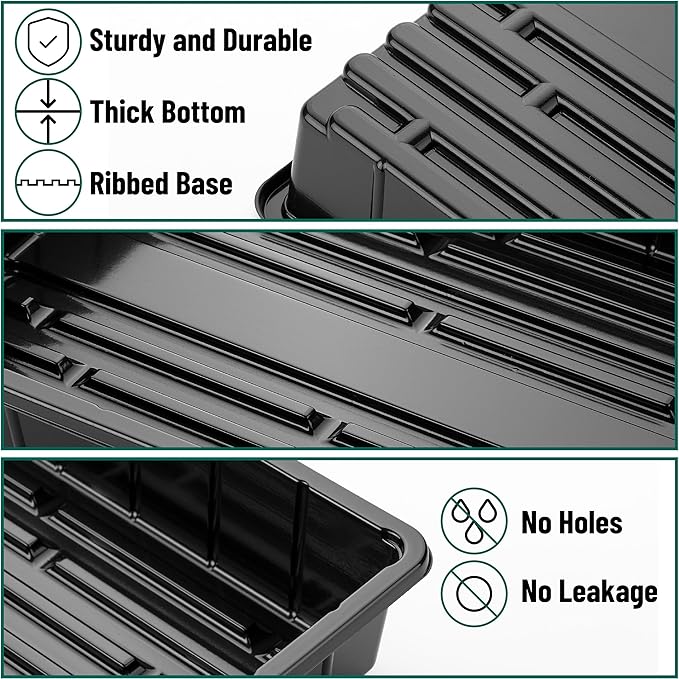 Mr. Pen- Plastic Growing Trays, 10 Pack, Plant Tray, Seed Tray, Seedling Tray - Image 5