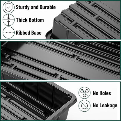 Mr. Pen- Plastic Growing Trays, 10 Pack, Plant Tray, Seed Tray, Seedling Tray - Image 5