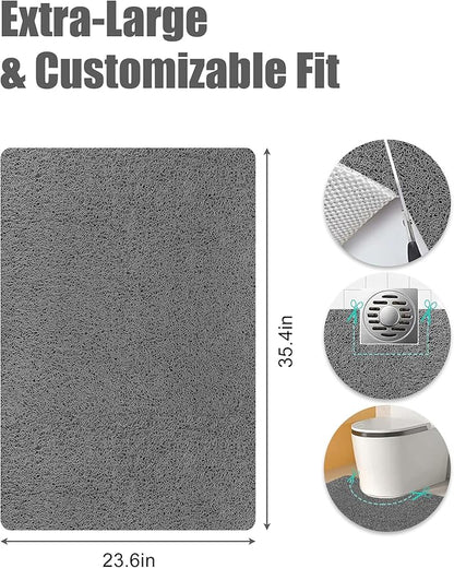 Large Shower Mat, Yonala 23.6 x 35.4 Inch Non Slip Shower Mats - Image 2