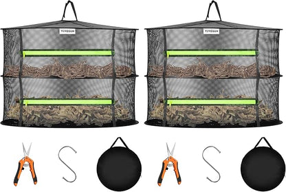 VIVOSUN 2-Layer Mesh Drying Rack Hanging Design by VIVOSUN