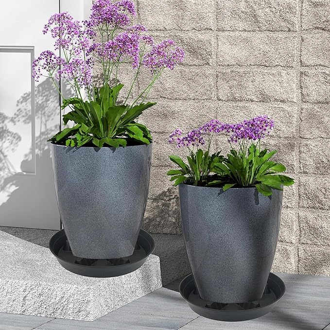 4 Pack Plant Saucer 14 inch, Plastic Plant Saucers - Image 7