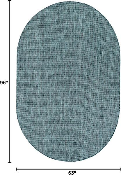 Unique Loom Outdoor Solid Collection Area Rug - Image 2