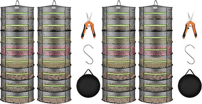 VIVOSUN 4-Pack 8-Layer Mesh Drying Rack Hanging Design by VIVOSUN