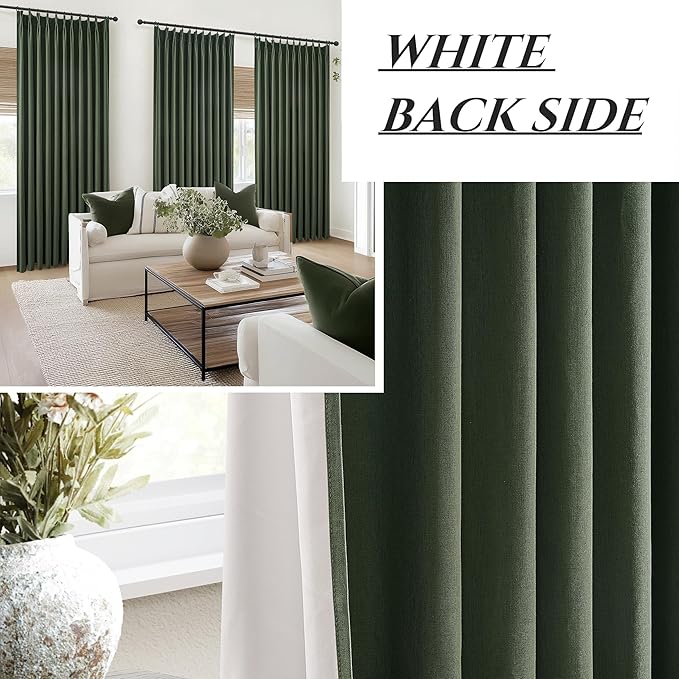Curtains 70 Inch Length Extra Wide Pinch Pleated Blackout Curtain - Image 8