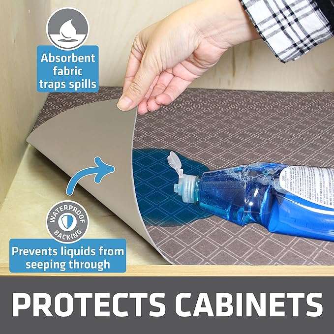 Drymate Premium XL Under Sink Mat, Waterproof Cabinet Protection Mats - Image 2