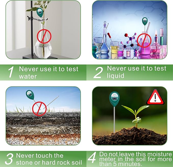 XLUX Long Probe Deep Use Soil Moisture Meter, Water Monitor Indicator Sensor - Image 5