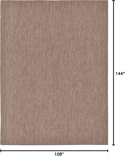 Unique Loom Collection Casual Transitional Solid Heathered Indoor/Outdoor - Image 2