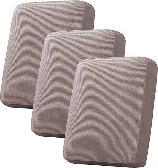 H.VERSAILTEX Velvet Stretch Couch Cushion Cover Plush Cushion Slipcover by HVERSAILTEX