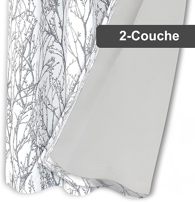 DriftAway Tree Branch Blackout Curtains Double Layer 90 Inches Long - Image 5