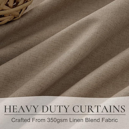 RustBrown Black Out 92 Inch Long Boho Curtains 2 Panel Set, Farmhouse Curtains - Image 4