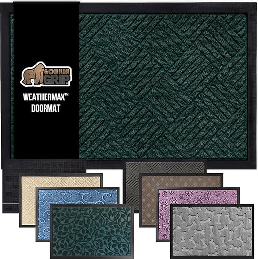 GORILLA GRIP 100% Waterproof All-Season WeatherMax Doormat US Designed Natural by GorillaGrip