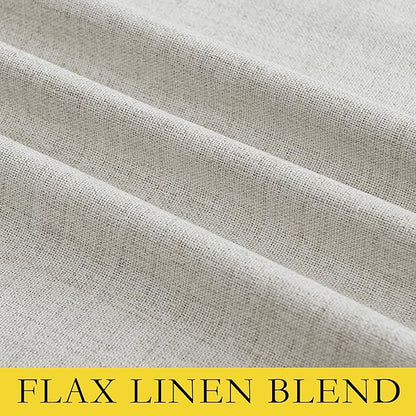 NICETOWN Snowbound Vintage Linen 100% Blackout Curtains - Image 9