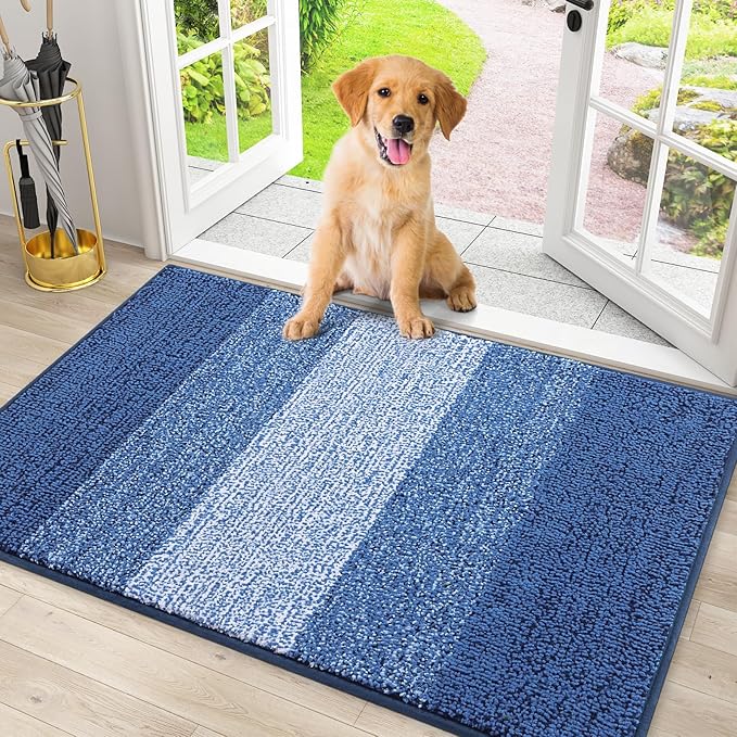 Smiry Dog Door Mat for Muddy Paws, Absorbs Moisture and Dirt, Low-Profile by Smiry