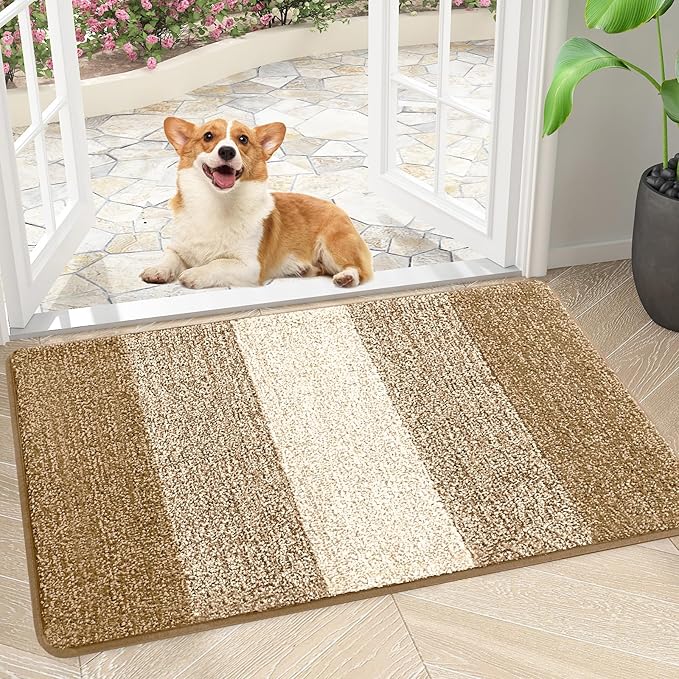 Smiry Dog Door Mat for Muddy Paws, Absorbs Moisture and Dirt, Low-Profile by Smiry