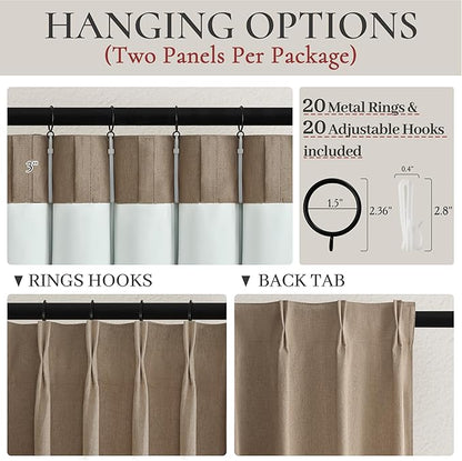 Pinch Pleated Blackout Curtains 60 Inches Wide - Image 4