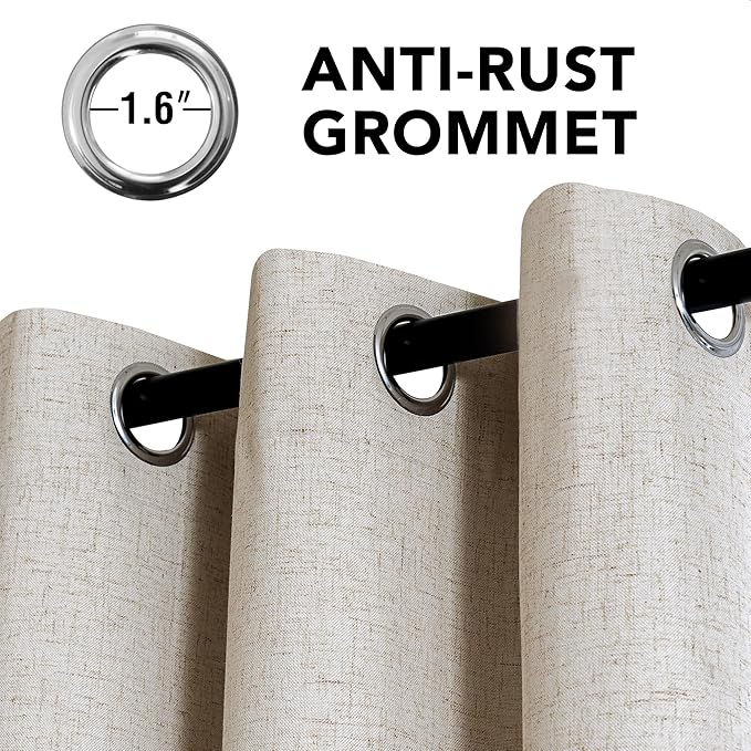 H.VERSAILTEX Linen Curtains 100% Blackout Curtains - Image 5