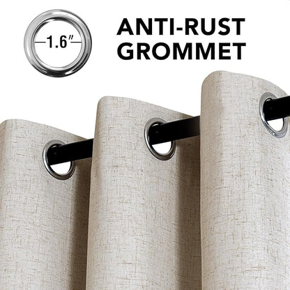 H.VERSAILTEX Linen Curtains 100% Blackout Curtains - Image 5