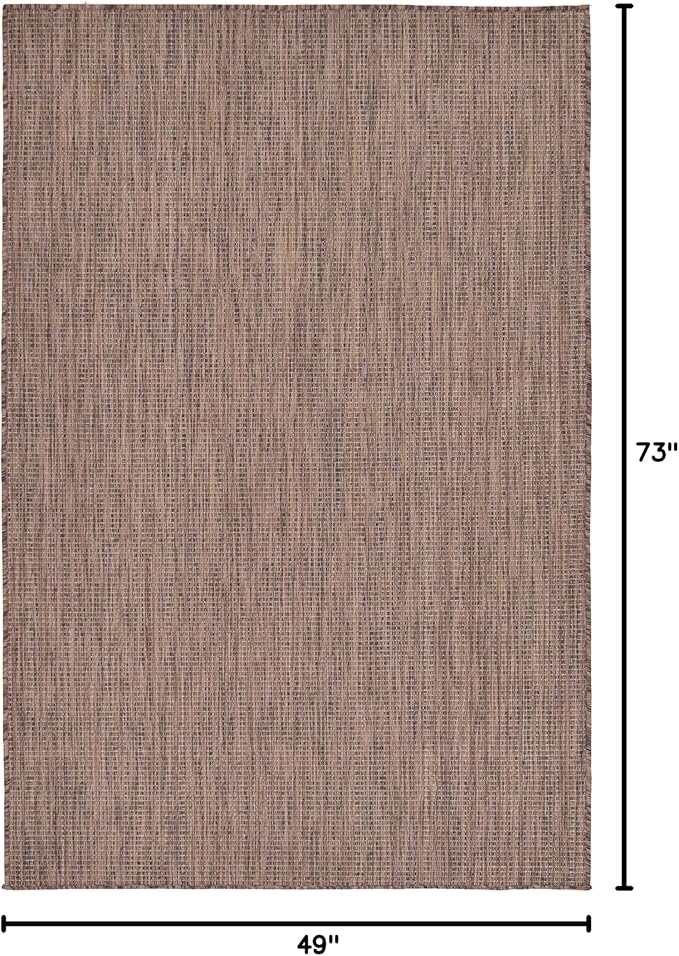 Unique Loom Collection Casual Transitional Solid Heathered Indoor/Outdoor - Image 2