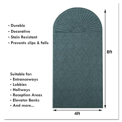 8uardian EcoGuard Diamond w/Double Fan Indoor Wiper Floor Mat, Recycled Plactic - Image 3