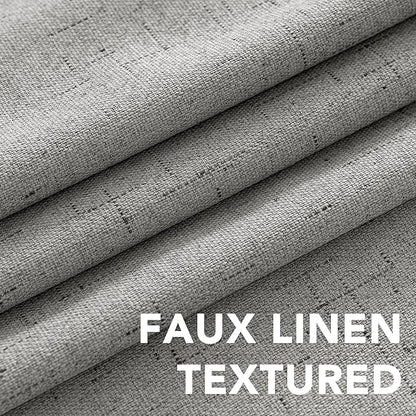H.VERSAILTEX Linen Blackout Curtains 72 Inches Long 100% Blackout Thermal - Image 4