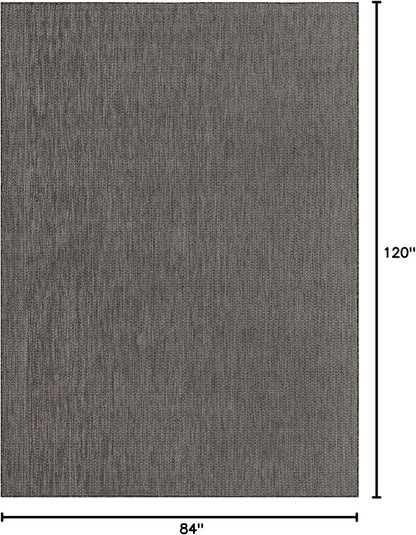 Unique Loom Collection Casual Transitional Solid Heathered Indoor/Outdoor - Image 3