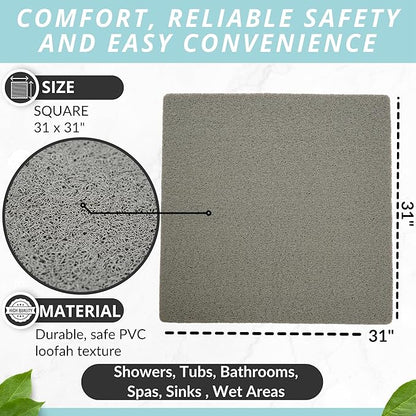 ENKOSI Loofah Square Shower Mat - Image 3