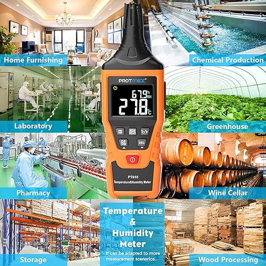 Protmex PT618 Temperature Humidity Meter, Thermometer Hygrometer Monitor - Image 6