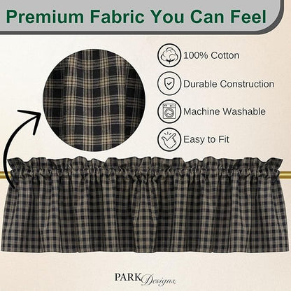 Sturbridge Black Valance 72" x 14" - Image 2