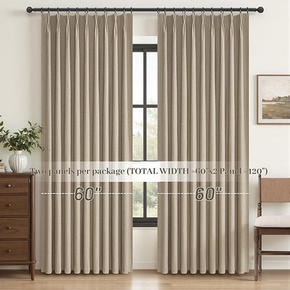 Pinch Pleated Blackout Curtains 60 Inches Wide - Image 8