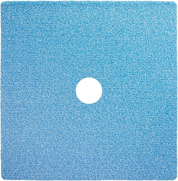 Enkosi Loofah Shower Mat with Drain Hole – Cushioned Anti-Slip Square Bath Mat by ENKOSI