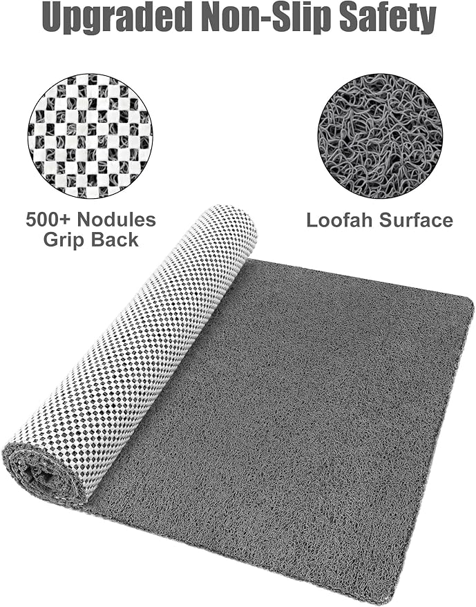 Large Shower Mat, Yonala 23.6 x 35.4 Inch Non Slip Shower Mats - Image 3
