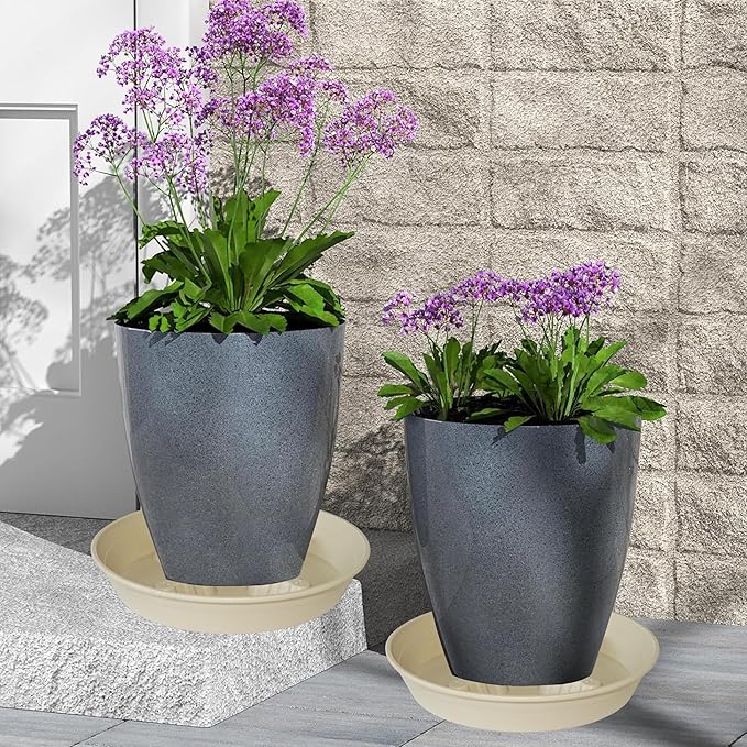 4 Pack Plant Saucer 14 inch, Plastic Plant Saucers - Image 7