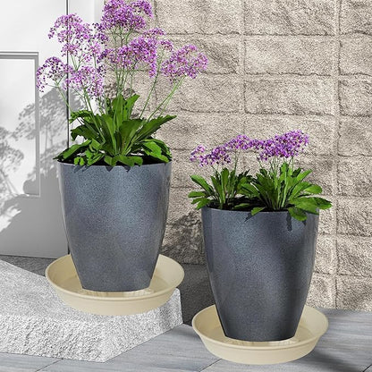 4 Pack Plant Saucer 12 inch, 8 10 14 17 inch, Plant Stand Plastic Plant Saucers - Image 6