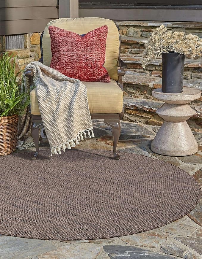 Unique Loom Outdoor Solid Collection Area Rug - Image 7