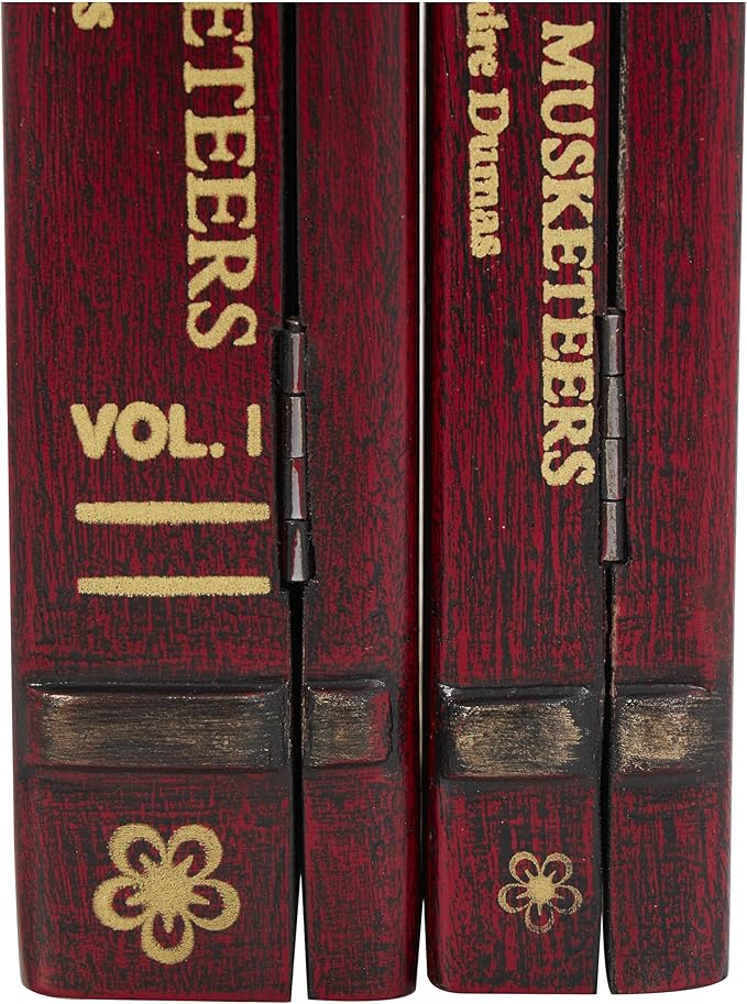 Deco 79 Wooden Decorative Box "The Three Musketeers" Storage Faux Book - Image 5