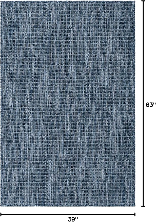 Unique Loom Collection Casual Transitional Solid Heathered Indoor/Outdoor - Image 2