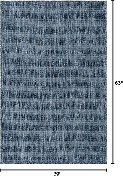 Unique Loom Collection Casual Transitional Solid Heathered Indoor/Outdoor - Image 2