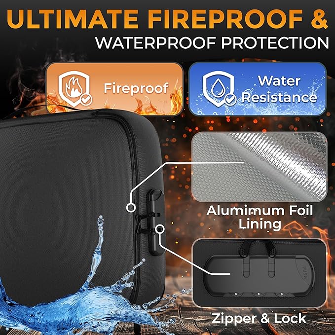 Fireproof Document Bag Waterproof Organizer Box - Image 8