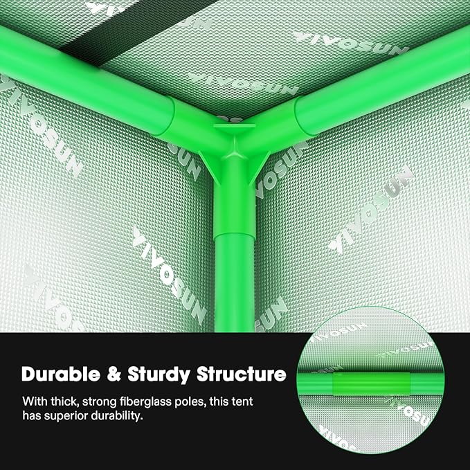 VIVOSUN Small Grow Tent for Aerogarden, Hydroponics Growing System, 20”x14”x21” - Image 9