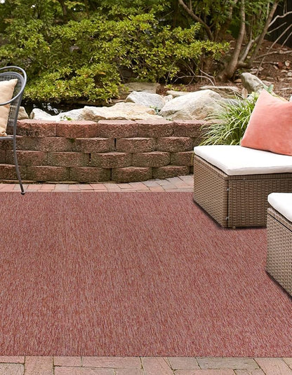 Unique Loom Collection Casual Transitional Solid Heathered Indoor/Outdoor - Image 3