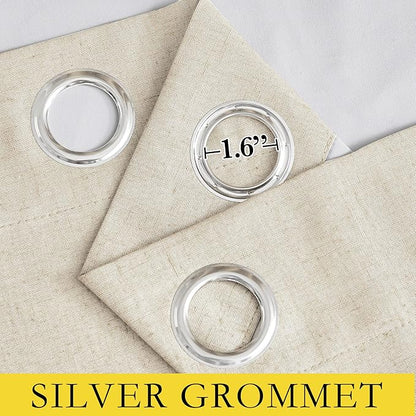 NICETOWN 100% Absolutely Blackout Linen Curtains - Image 6