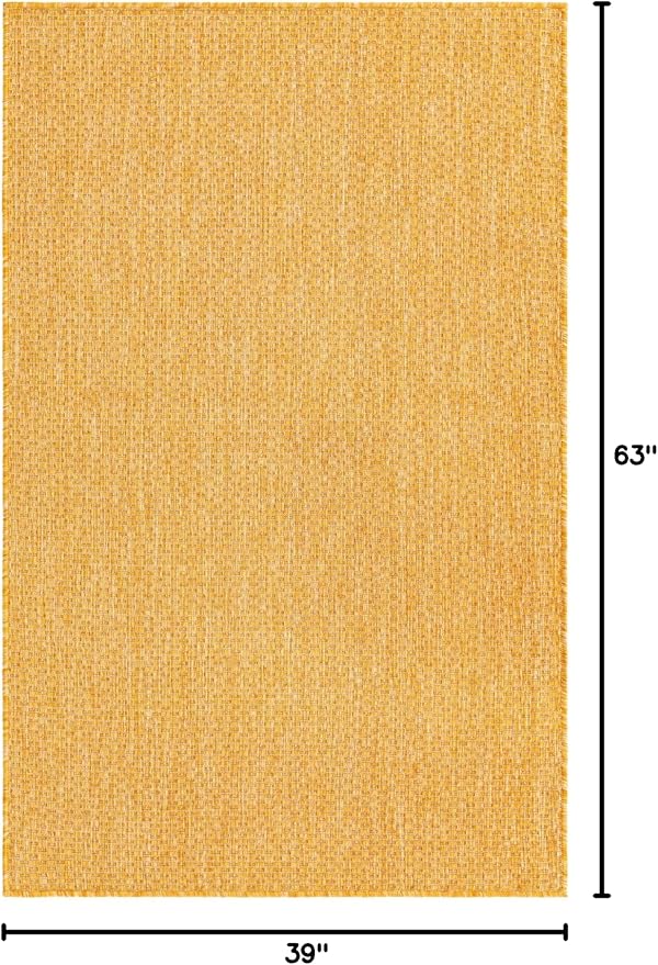Unique Loom Collection Casual Transitional Solid Heathered Indoor/Outdoor - Image 2