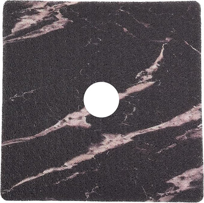 Enkosi Loofah Shower Mat with Drain Hole – Cushioned Anti-Slip Square Bath Mat by ENKOSI
