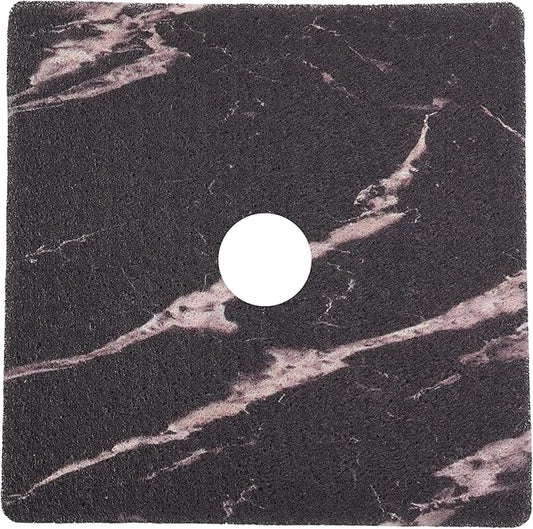 Enkosi Loofah Shower Mat with Drain Hole – Cushioned Anti-Slip Square Bath Mat by ENKOSI