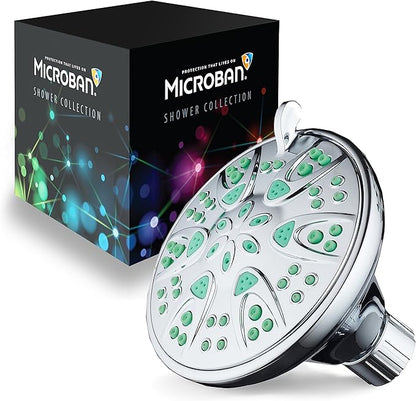 AquaDance Antimicrobial – Anti-Clog High-Pressure 6-Setting Shower Head - Image 2