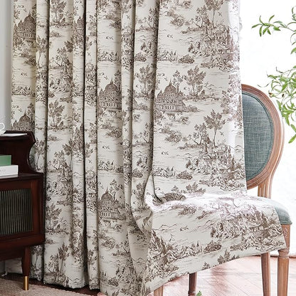 jinchan 95% Blackout Toile Curtains - Image 8